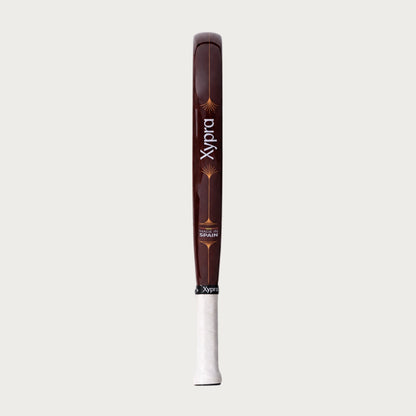 Imperia padel racquet side profile, handcrafted in Spain, Andalusian workshop